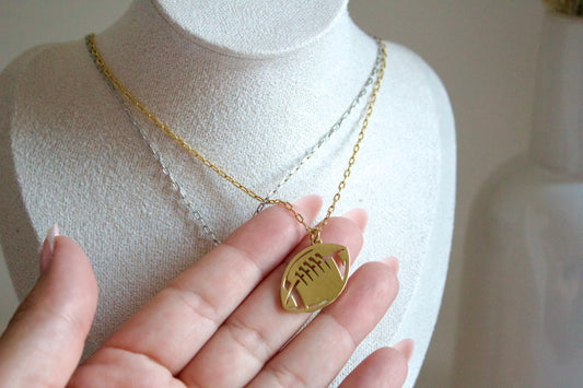 Football necklace charm