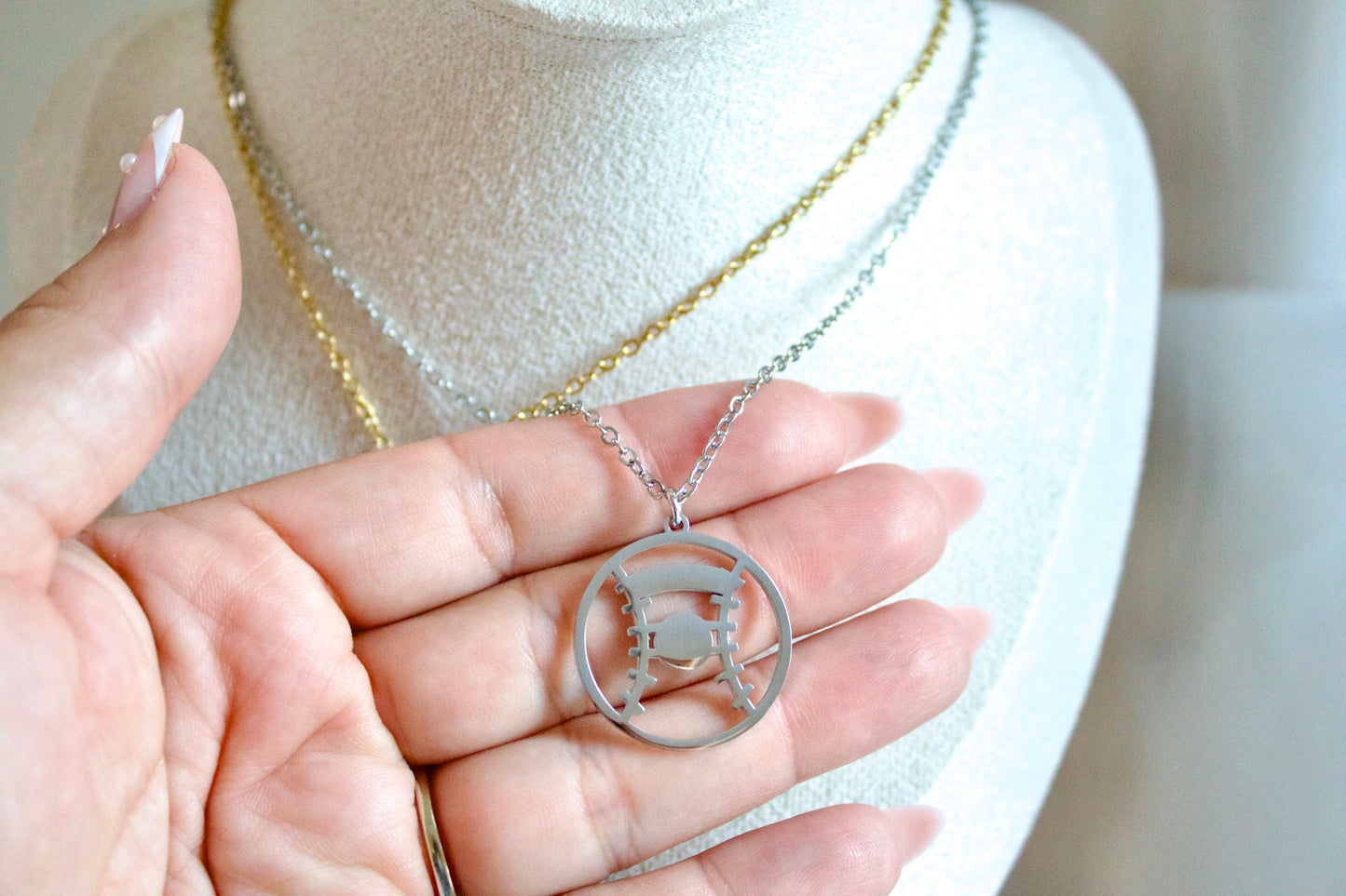 Baseball/softball charm necklace