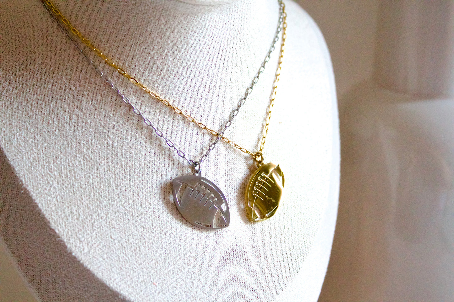 Football necklace charm
