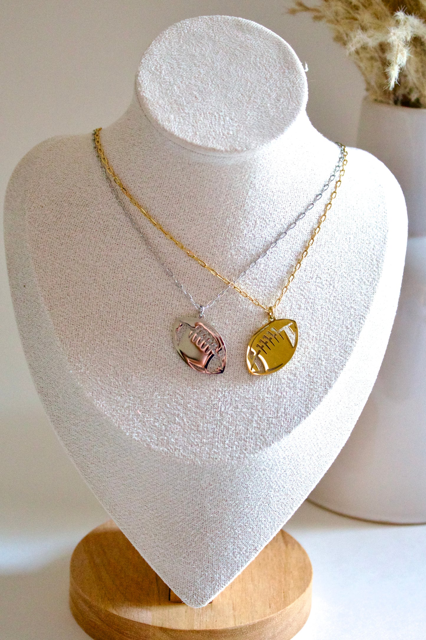 Football necklace charm