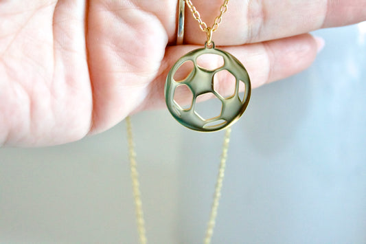 Soccer charm necklace