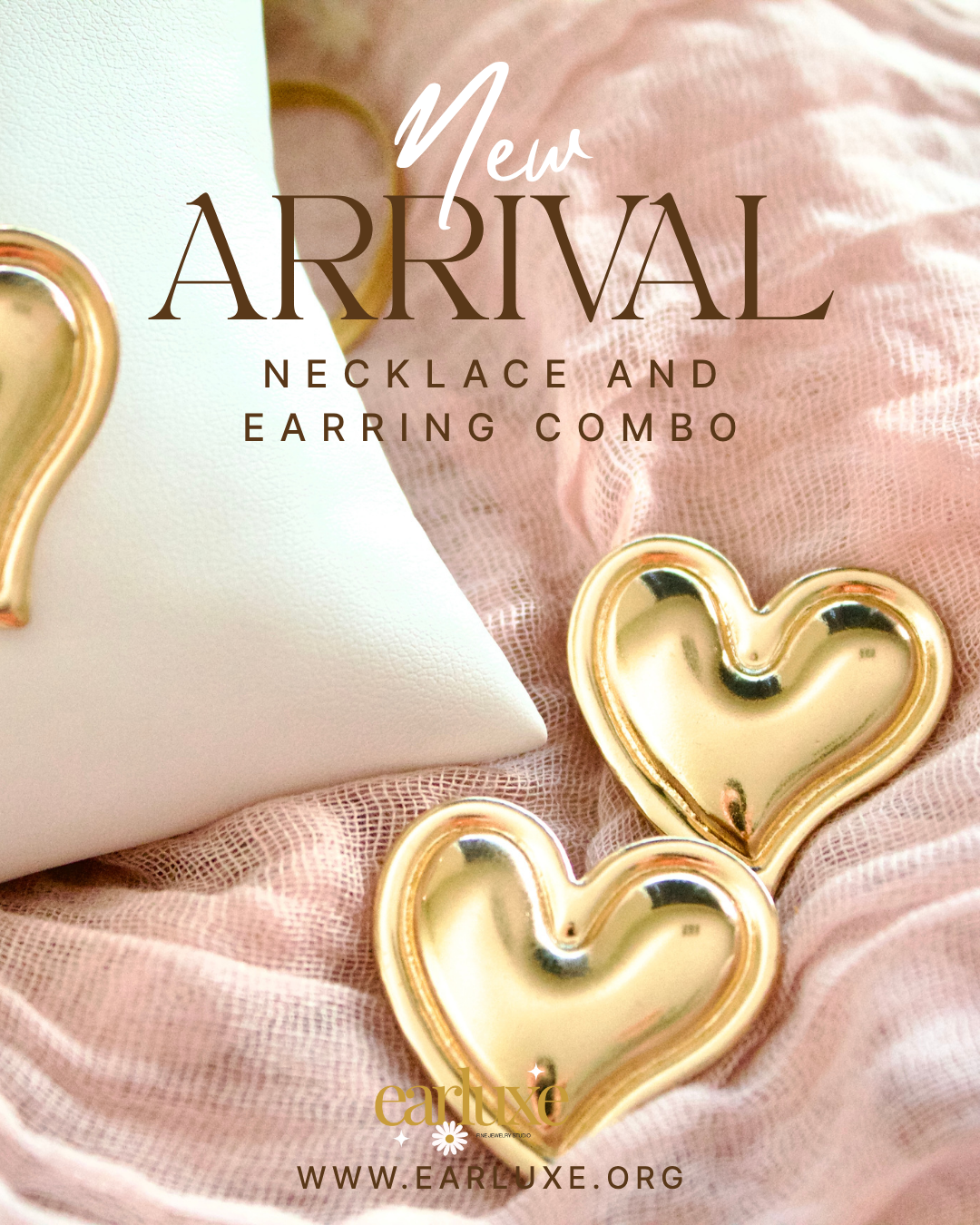 Gold heart with matching necklace