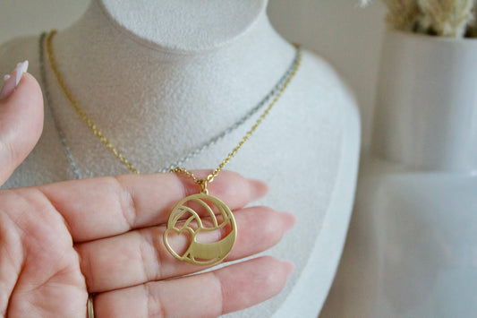 Volleyball charm necklace