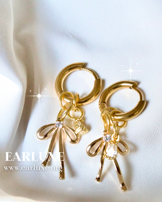 Bow charm hoop