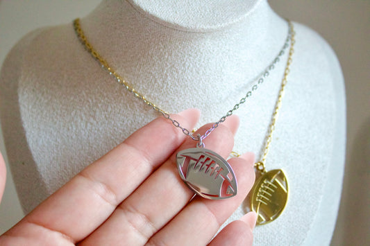 Football necklace charm
