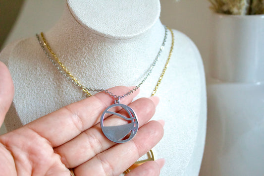 Basketball charm necklace