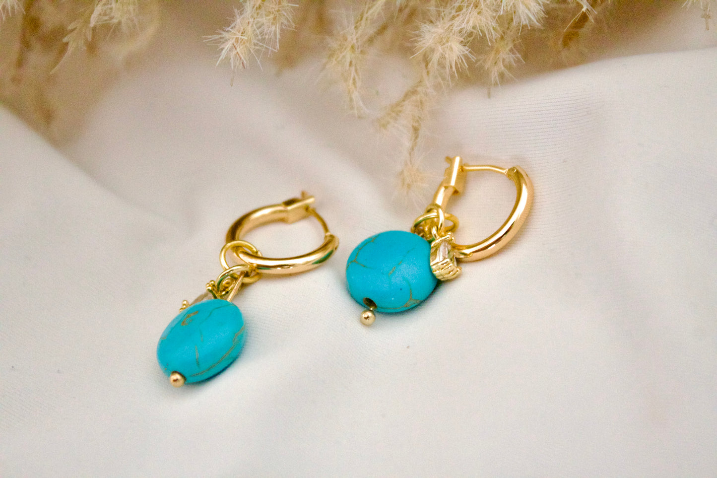 Blue Stone Charm earrings