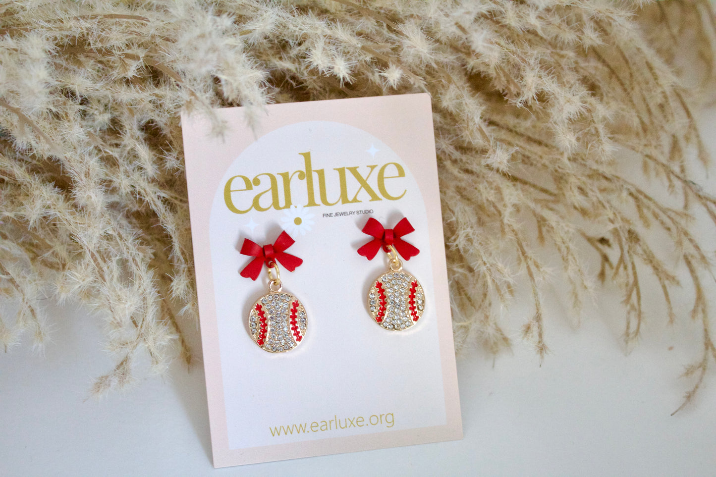 Sports bow earrings