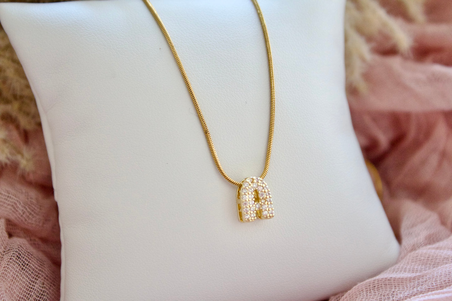 Initial "A" necklace