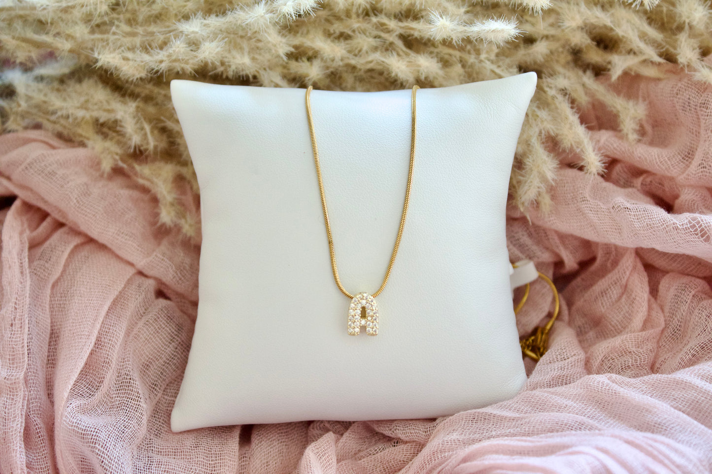 Initial "A" necklace